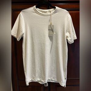 NWT Hudson & Barrow Men's Ecru Textured Shirt - S